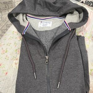 Champion Gray Zip-Up Hoodie